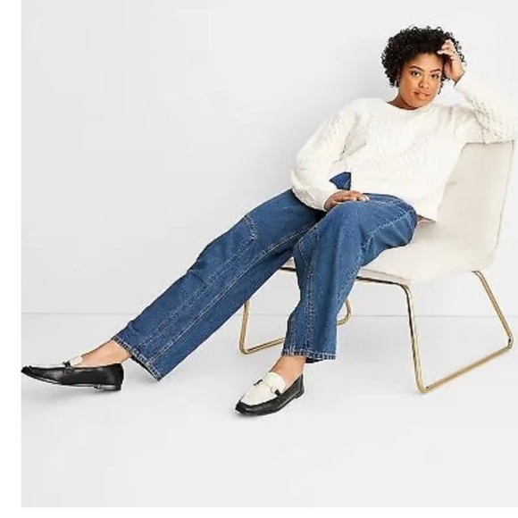 NWT Western Seamed Straight Leg Denim Pant - Future Collective with Reese 10 - Picture 3 of 15